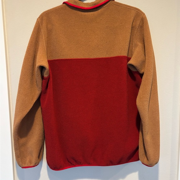 Patagonia Synchilla Red and Brown Fleece Pullover Large - Picture 2 of 6